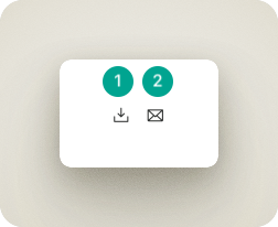 면접 확인서 다운로드 및 이메일 전송 버튼